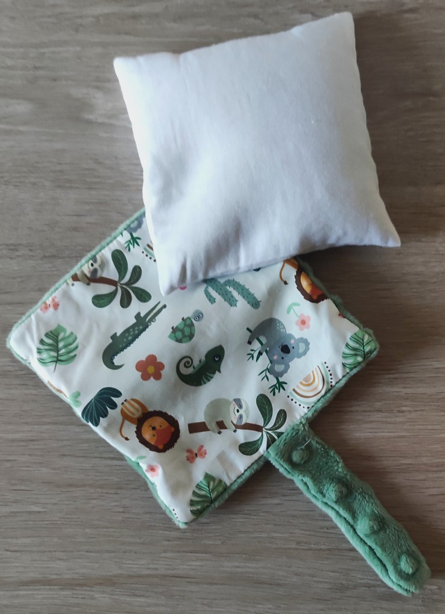 Housse amovible et coussin en graines de lin de la bouillotte enfant