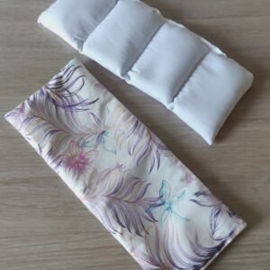Bouillotte sèche adulte déhoussable avec coussin intérieur compartimenté et housse en coton