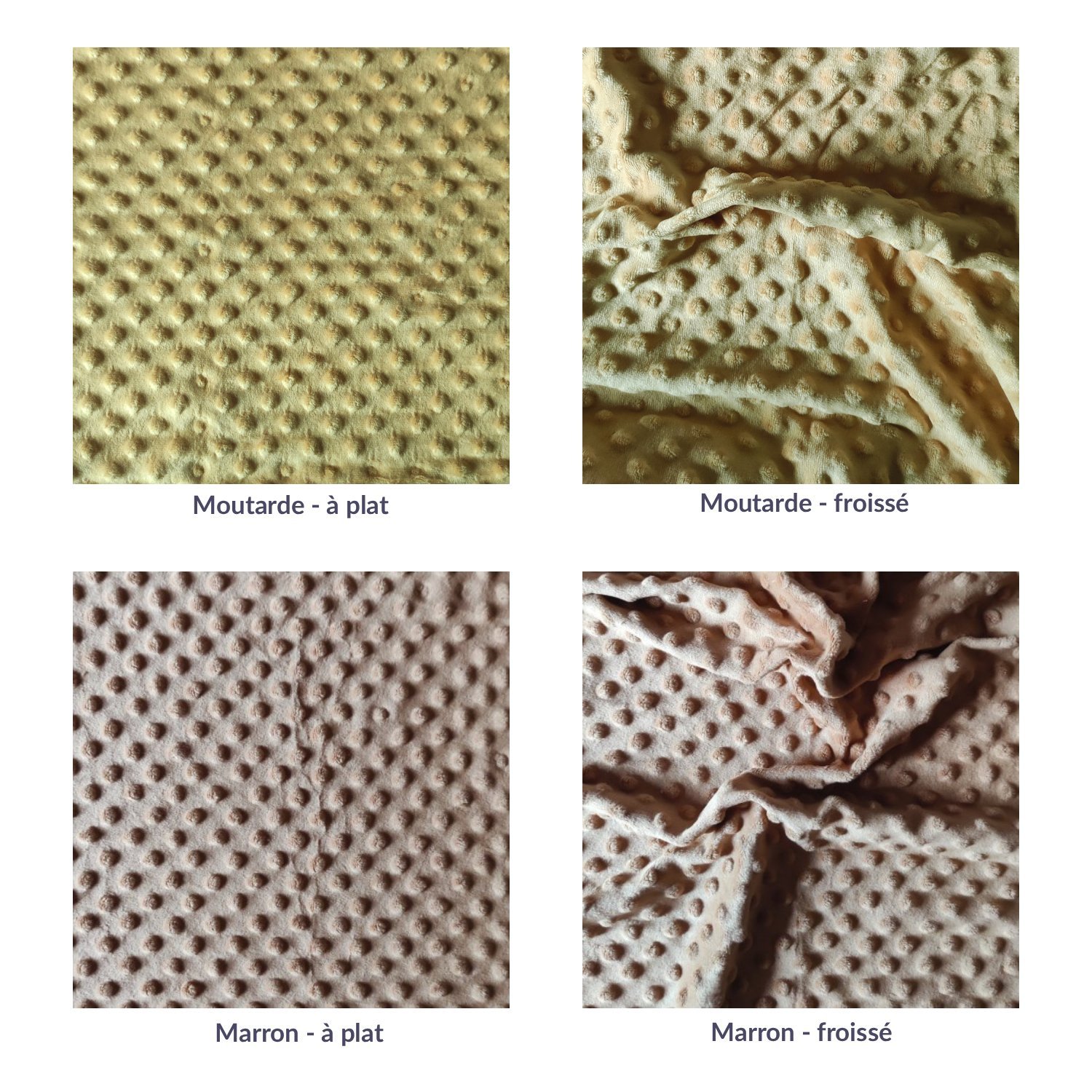 Coloris de tissu minky à pois tout doux pour bouillotte enfant