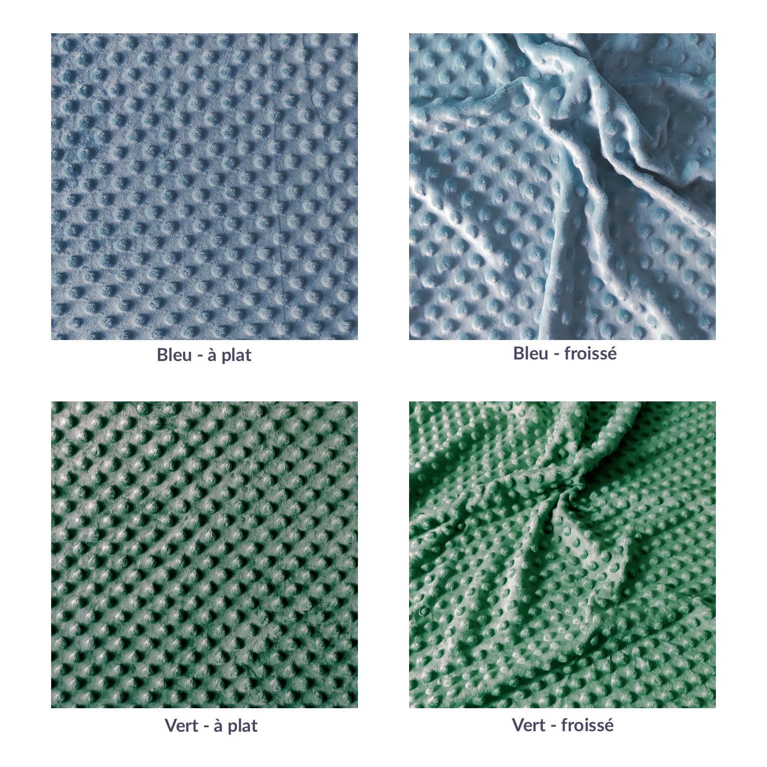 Coloris de tissu minky à pois tout doux pour bouillotte enfant